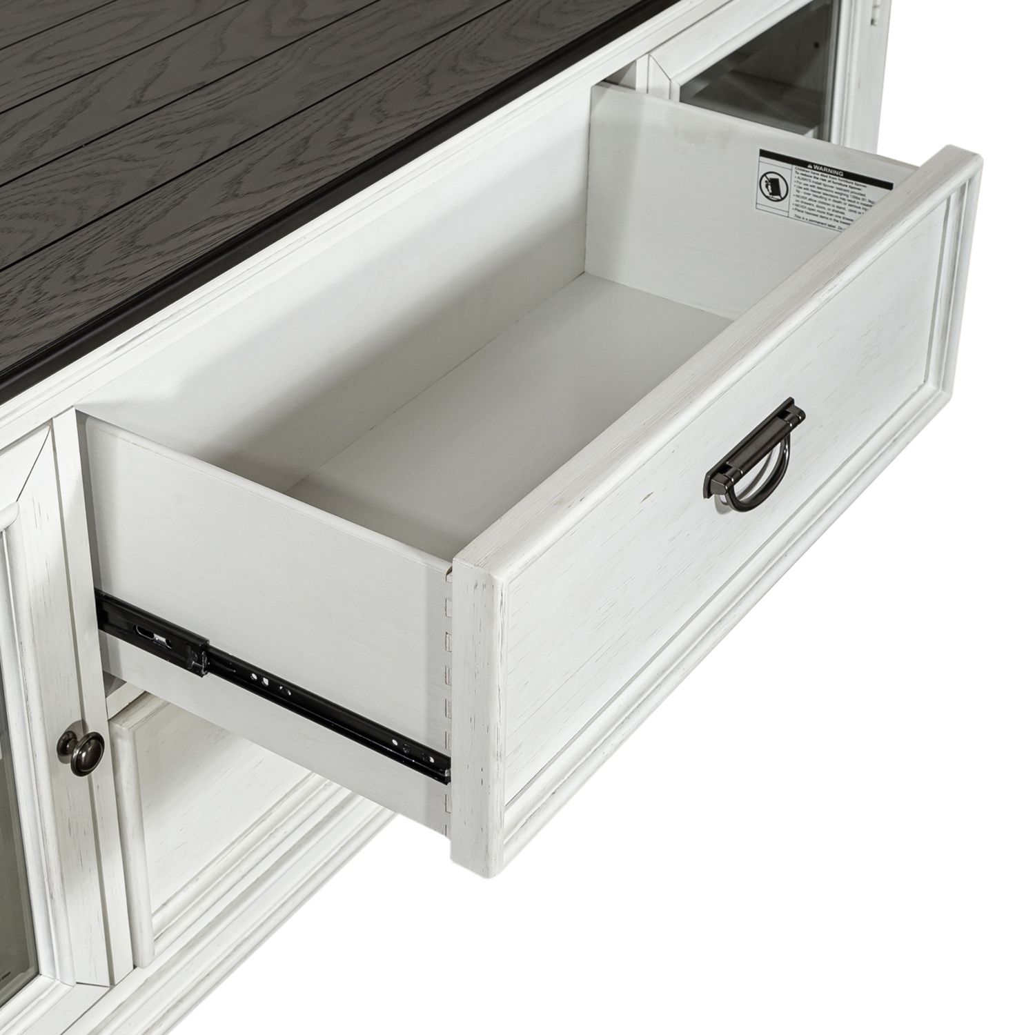 Allyson Park Wood/Glass Entertainment TV Stand w/2 Drawers & 2 Doors