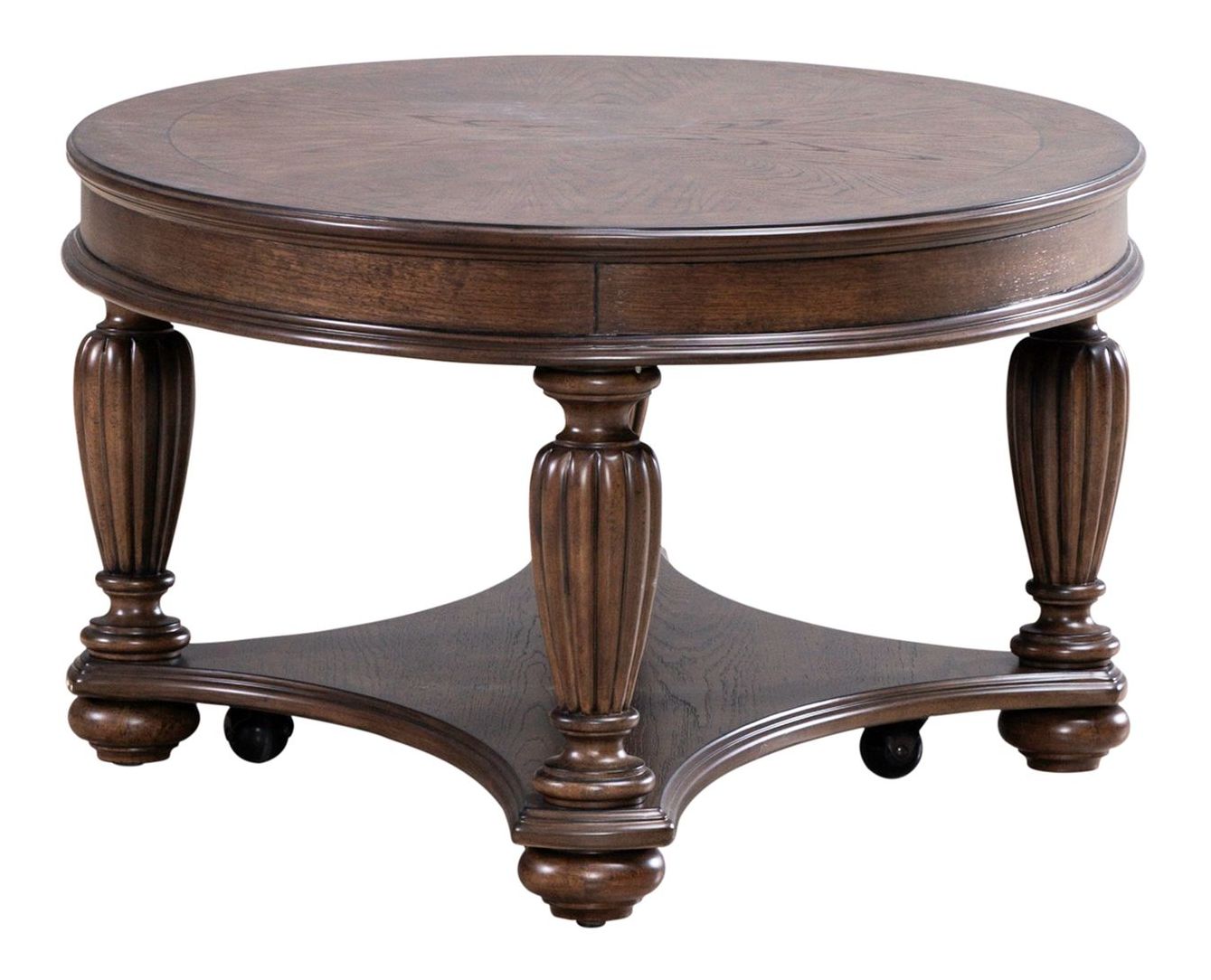 Allington Oval Wood Cocktail Table w/Casters