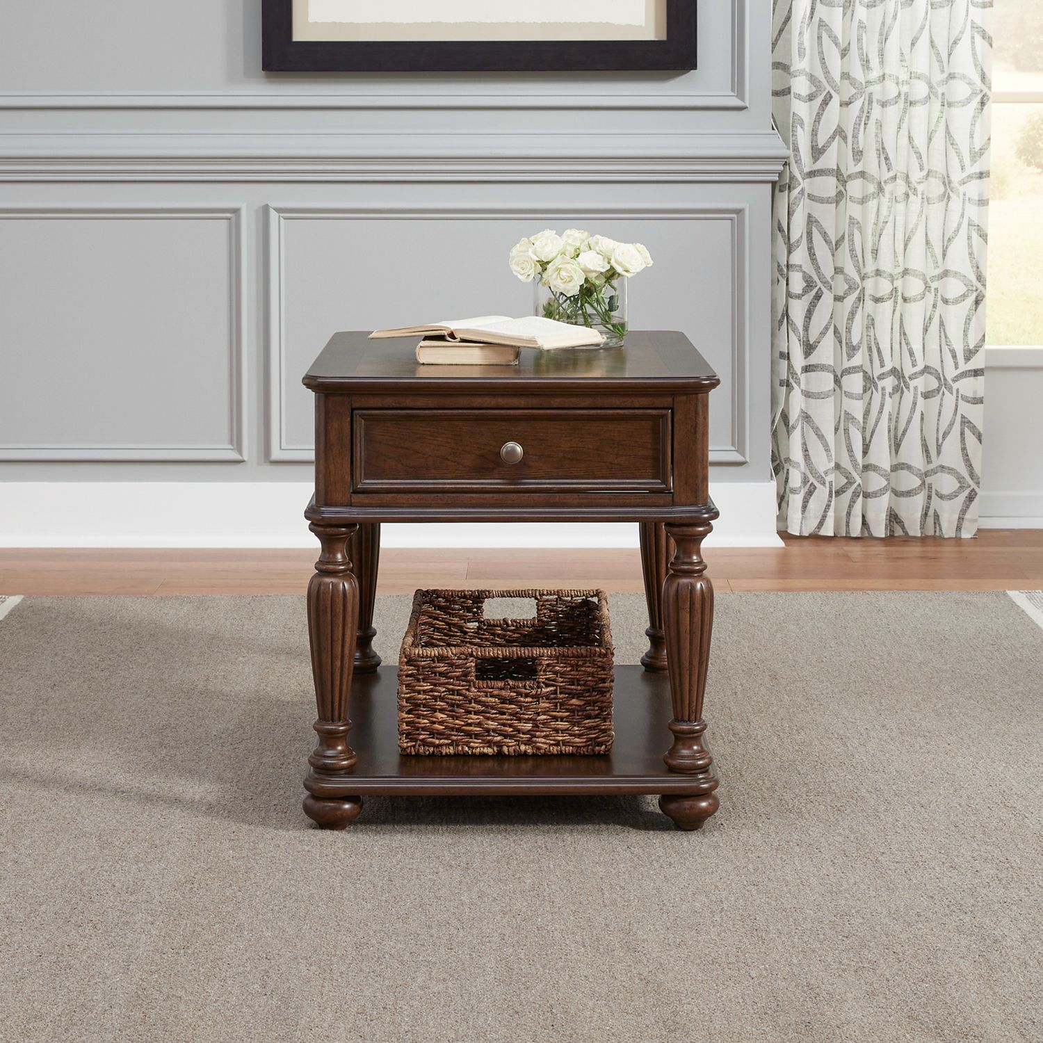 Allington Rectangular Wood 1-Drawer End Table