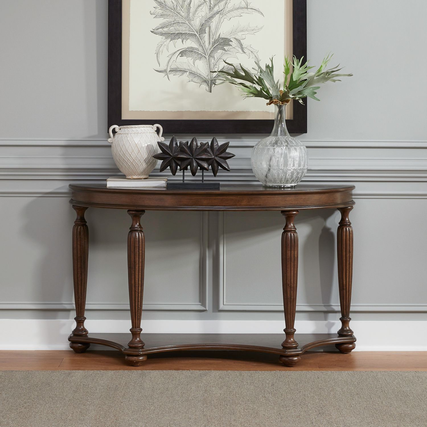 Allington Demilune Wood Sofa Table