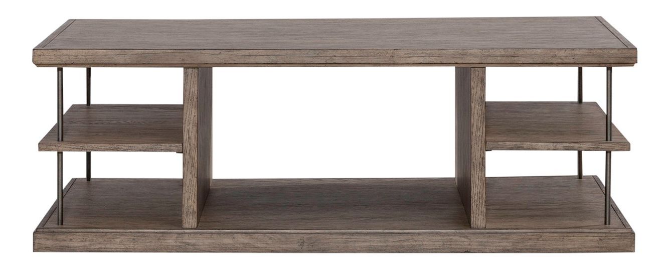 City Scape 3-Piece Wood Storage Coffee Table Set | Beige