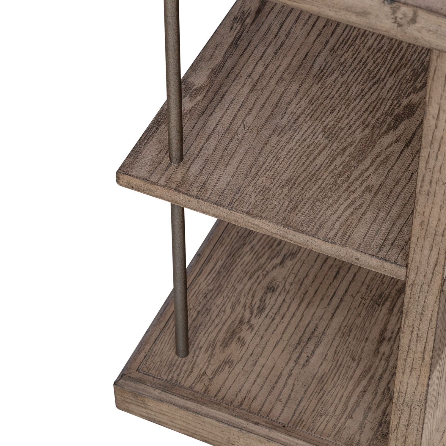 City Scape Rectangular Wood Storage End Table