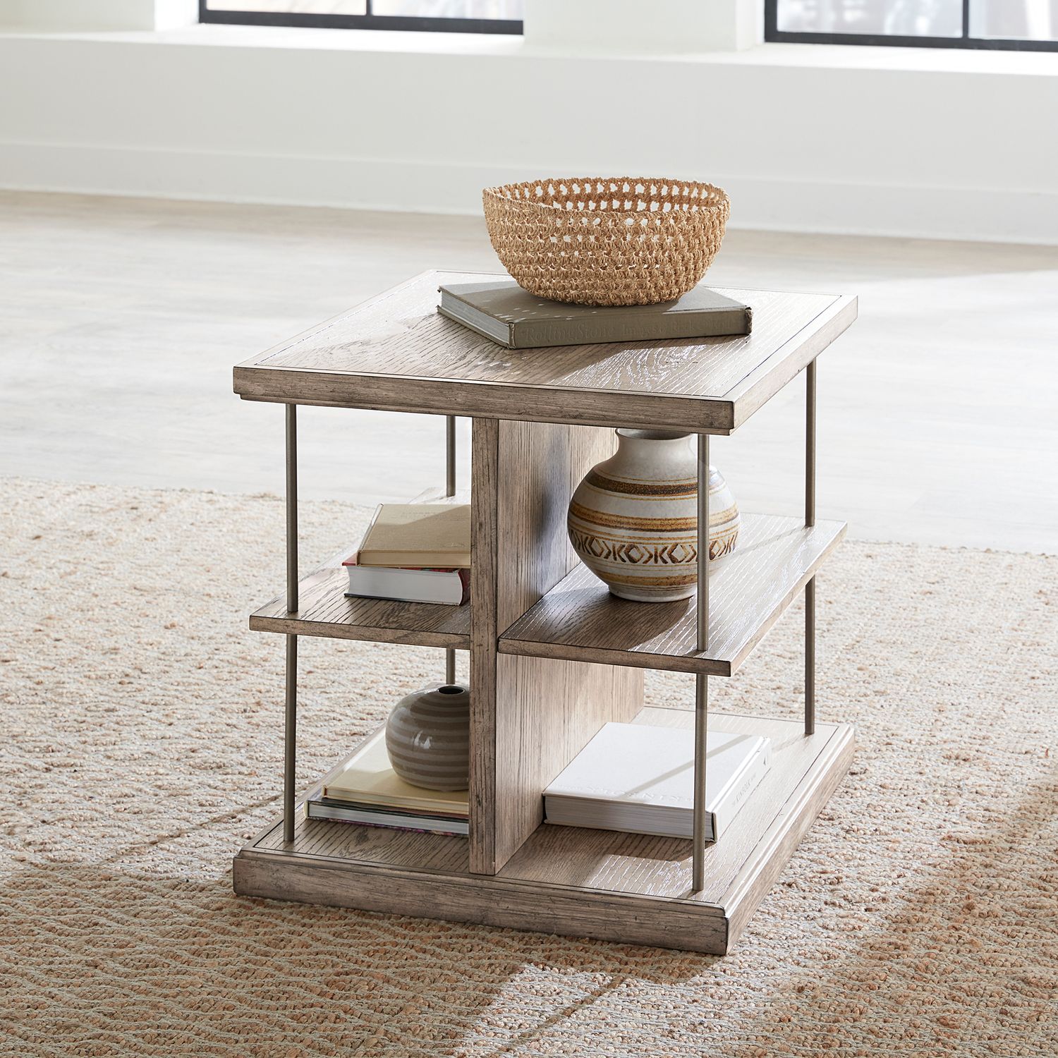 City Scape 3-Piece Wood Storage Coffee Table Set | Beige