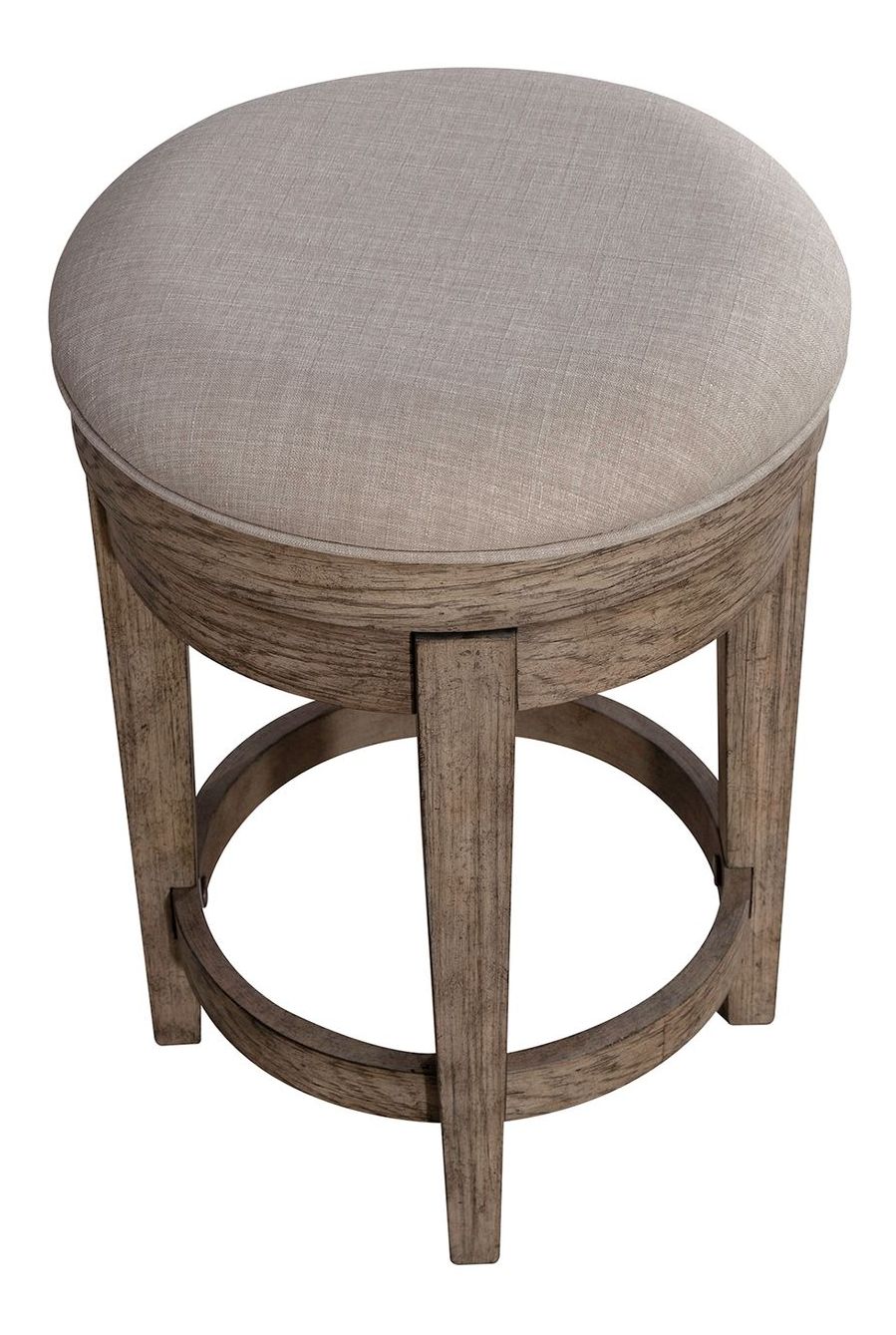 City Scape Polyester/Wood Swivel Console Stool