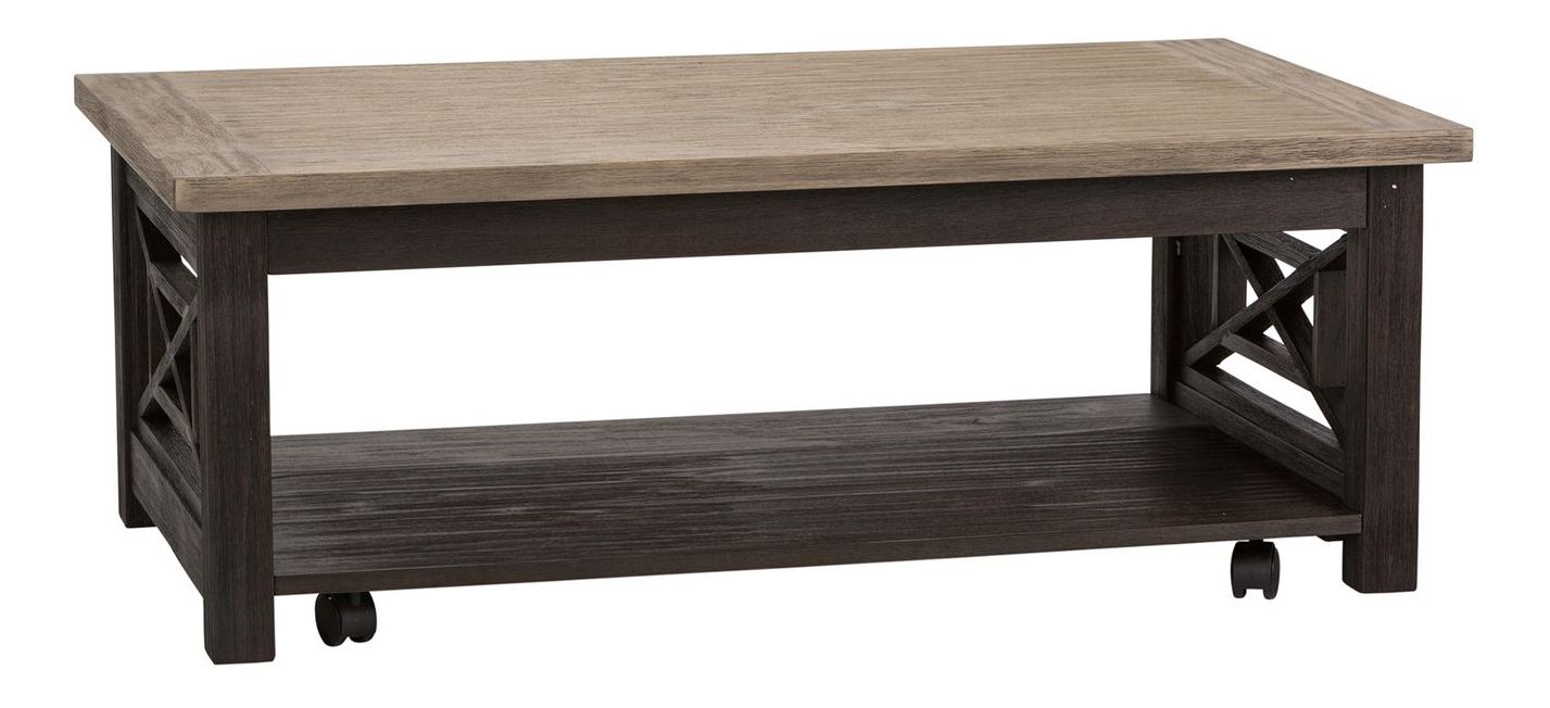 Heatherbrook 3-Piece Wood Cocktail Table Set | Rustic Style