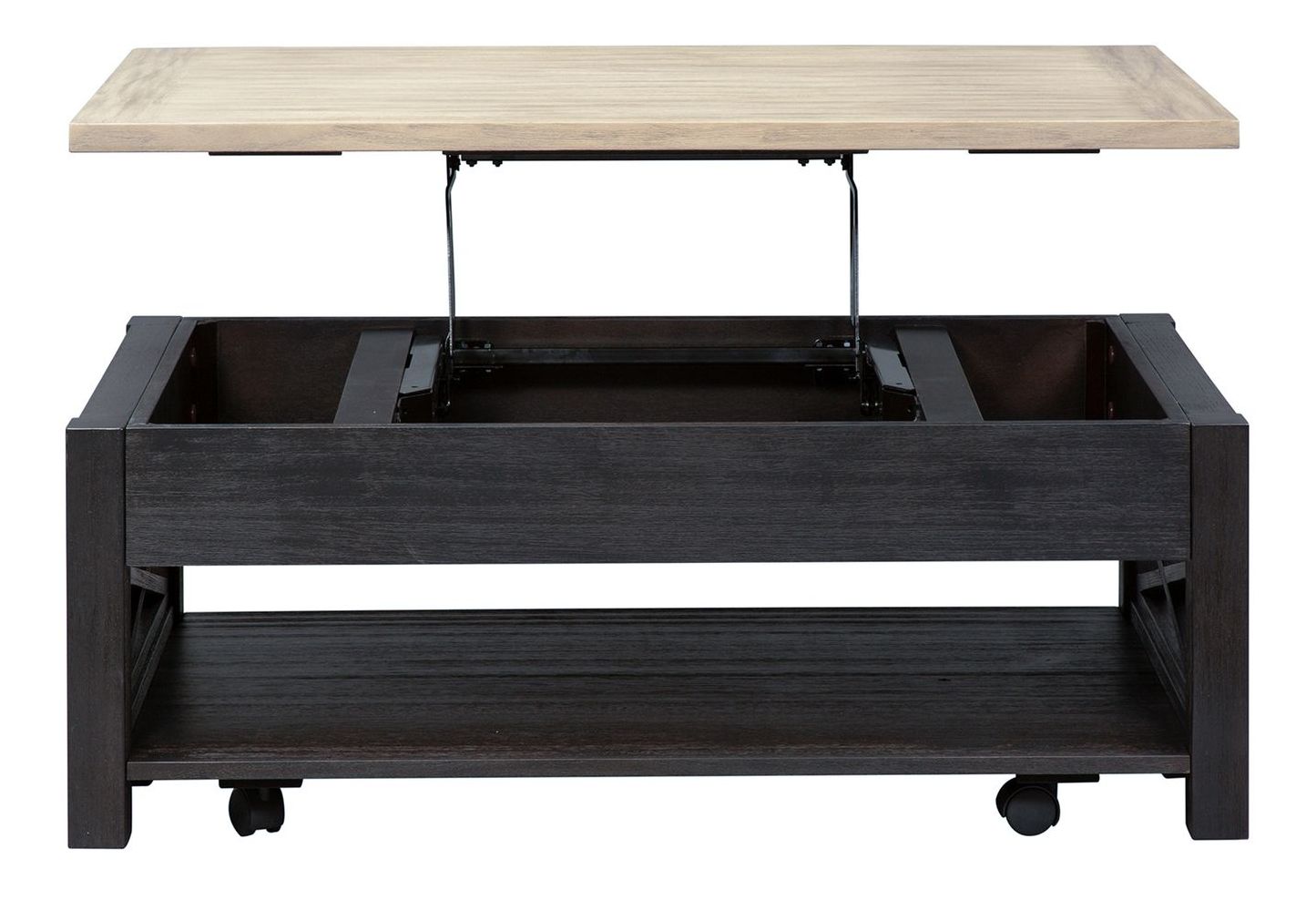 Heatherbrook Rectangular Wood Lift Top Cocktail Table w/Casters