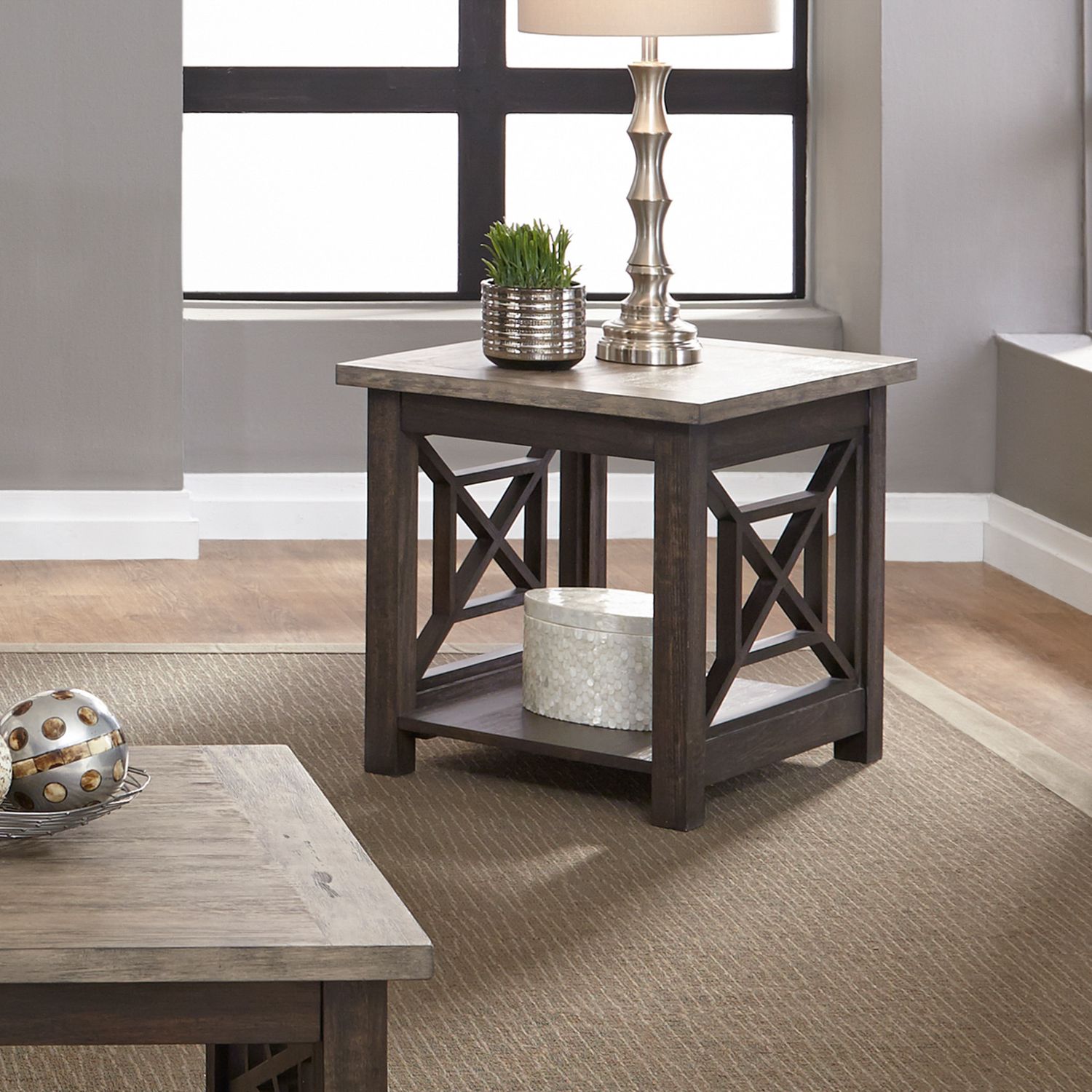 Heatherbrook 3-Piece Wood Cocktail Table Set | Rustic Style
