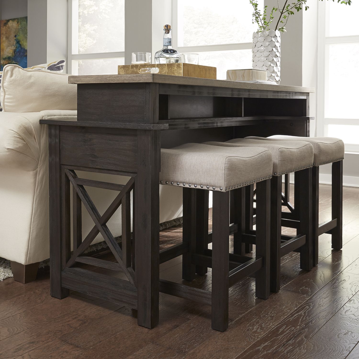 Heatherbrook Lift Top Coffee Table Set | Rustic Style