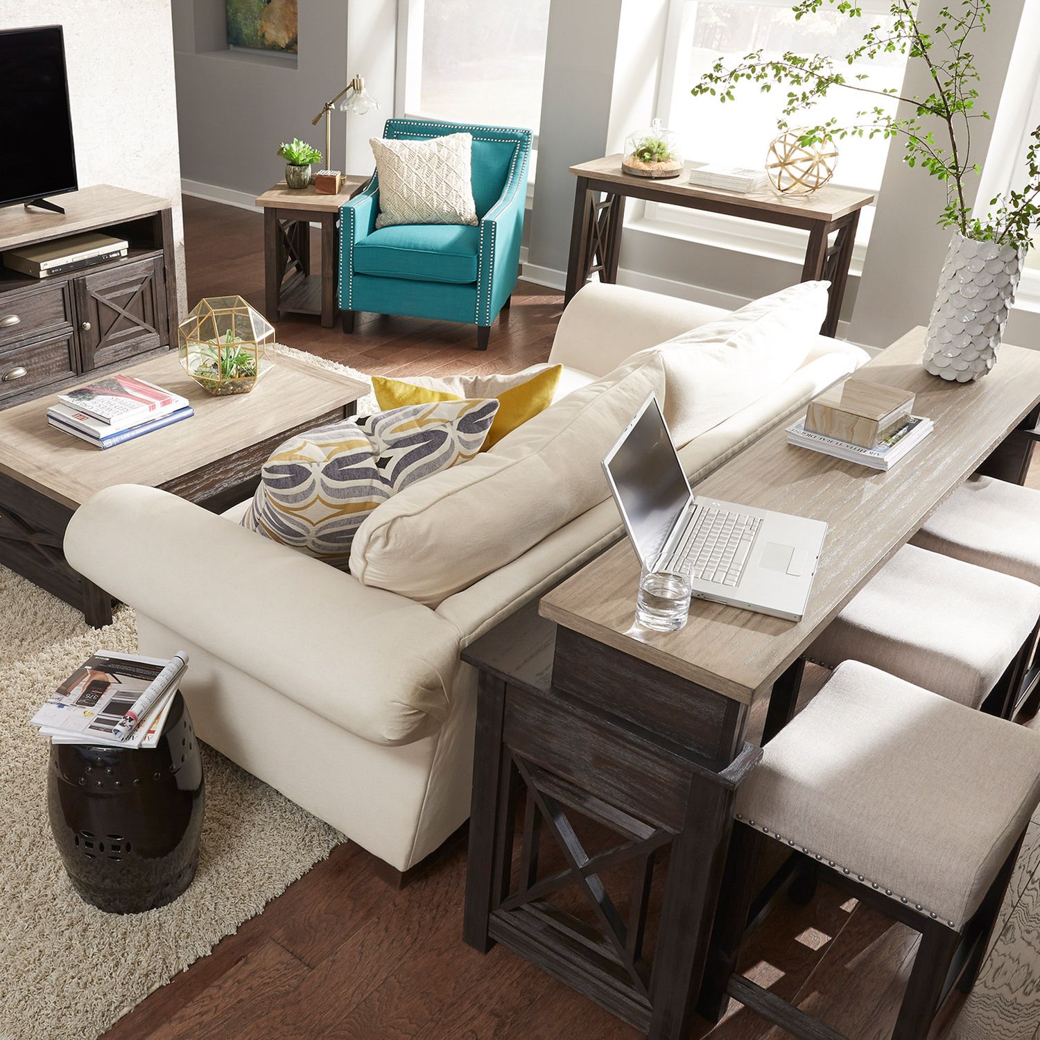Heatherbrook Lift Top Coffee Table Set | Rustic Style