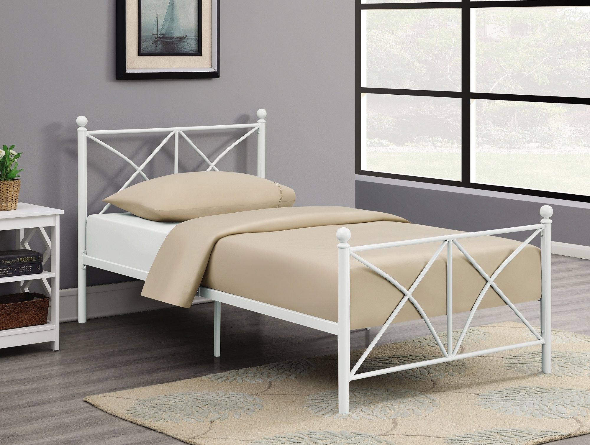 Hart Metal Platform Bed, Twin Size