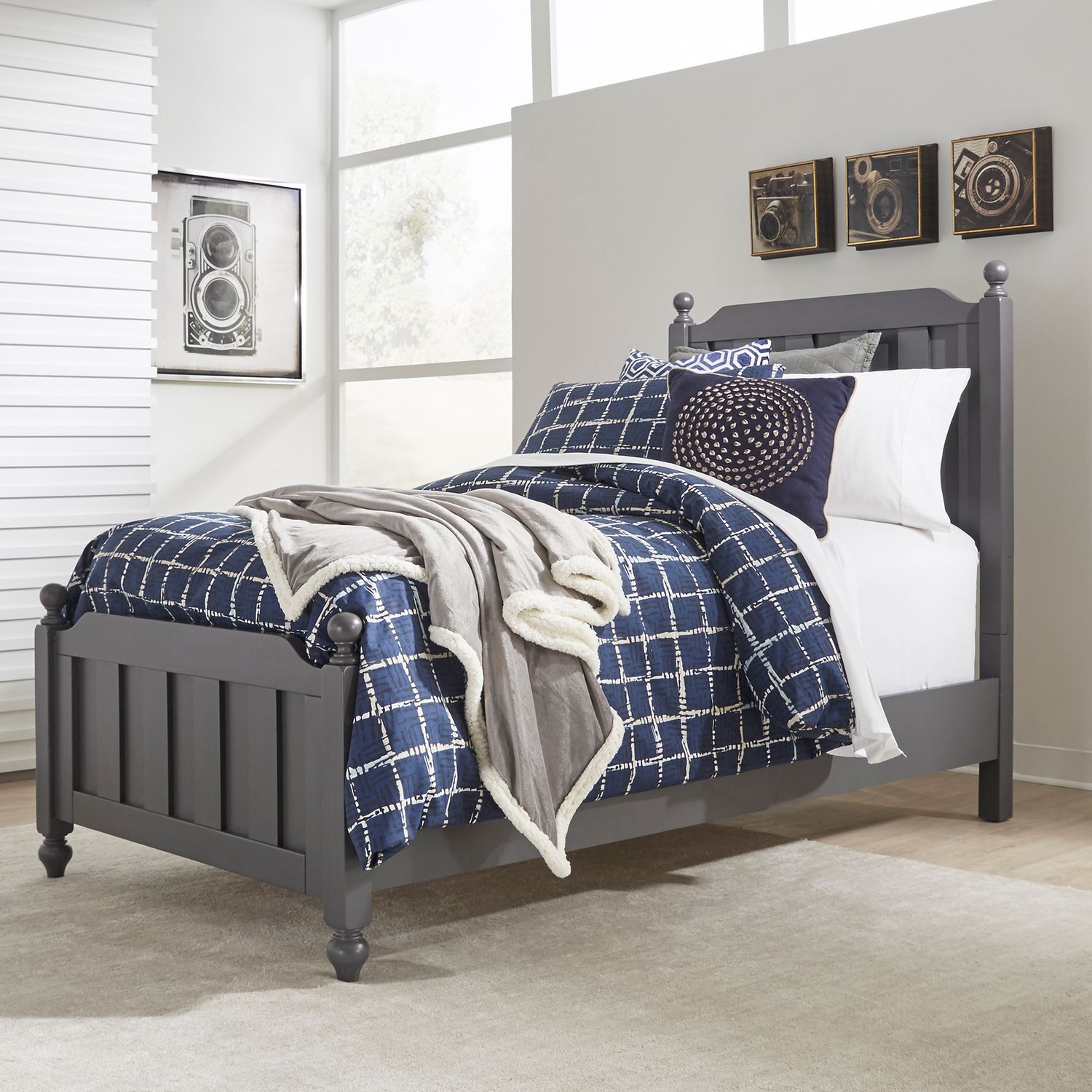 Cottage View Melamine/Wood Panel Headboard & Footboard, Twin Size