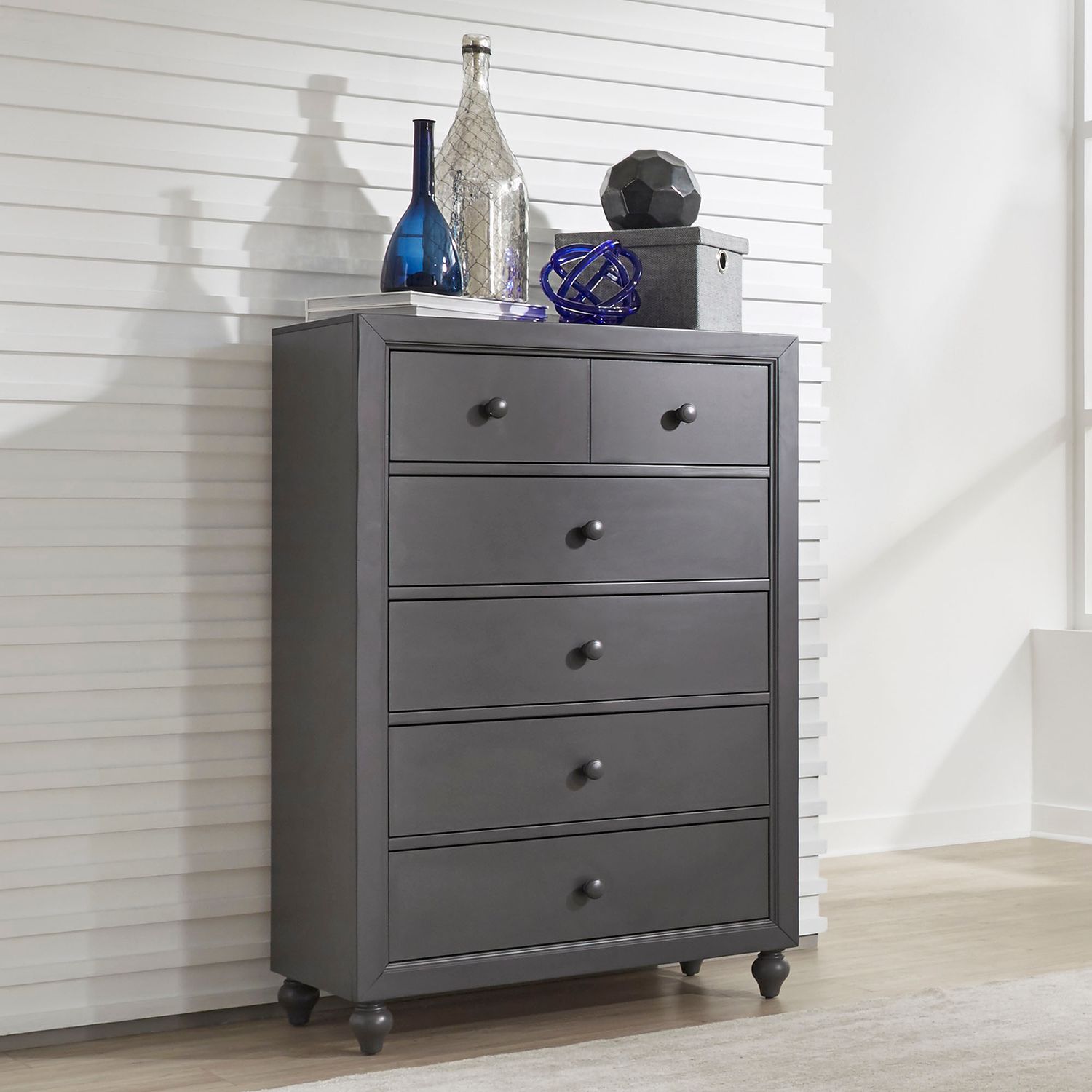 Cottage View Melamine/Wood 5-Drawer Chest