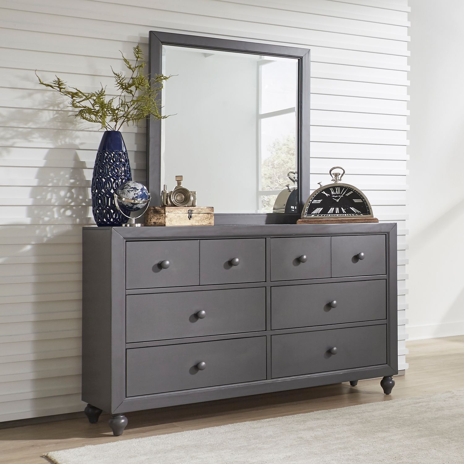 Cottage View White Melamine 6-Drawer Dresser | Scratch-Resistant
