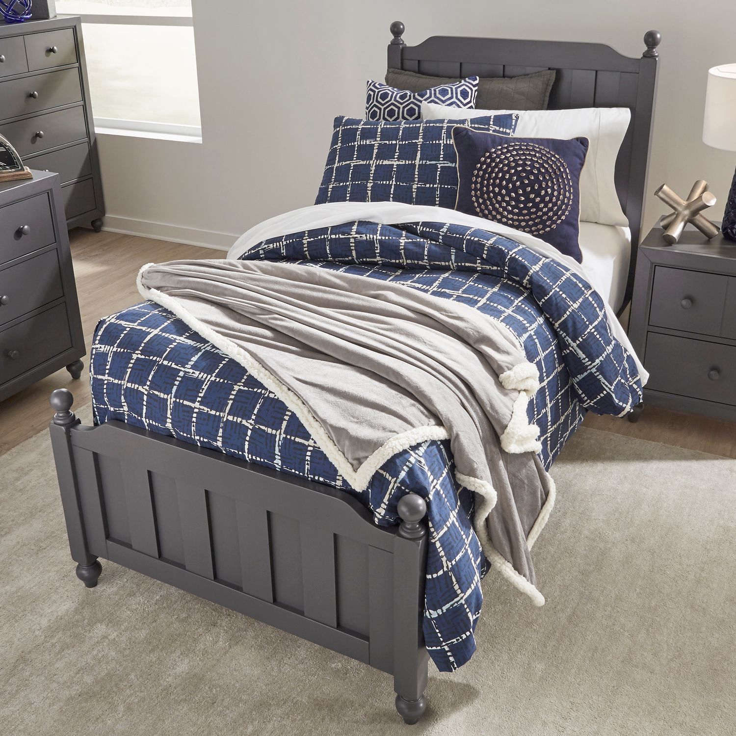 Cottage View White Melamine Bed | Scratch-Resistant Finish