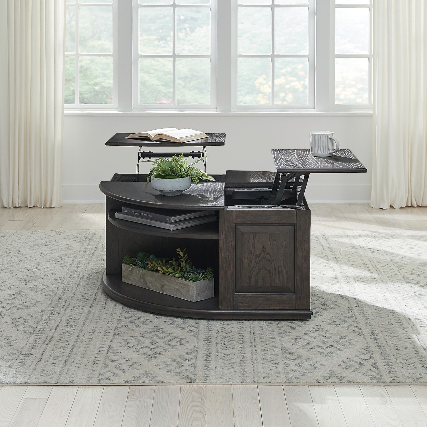 Wallace Lift-Top Coffee Table Set | 3-Piece Wood Furniture