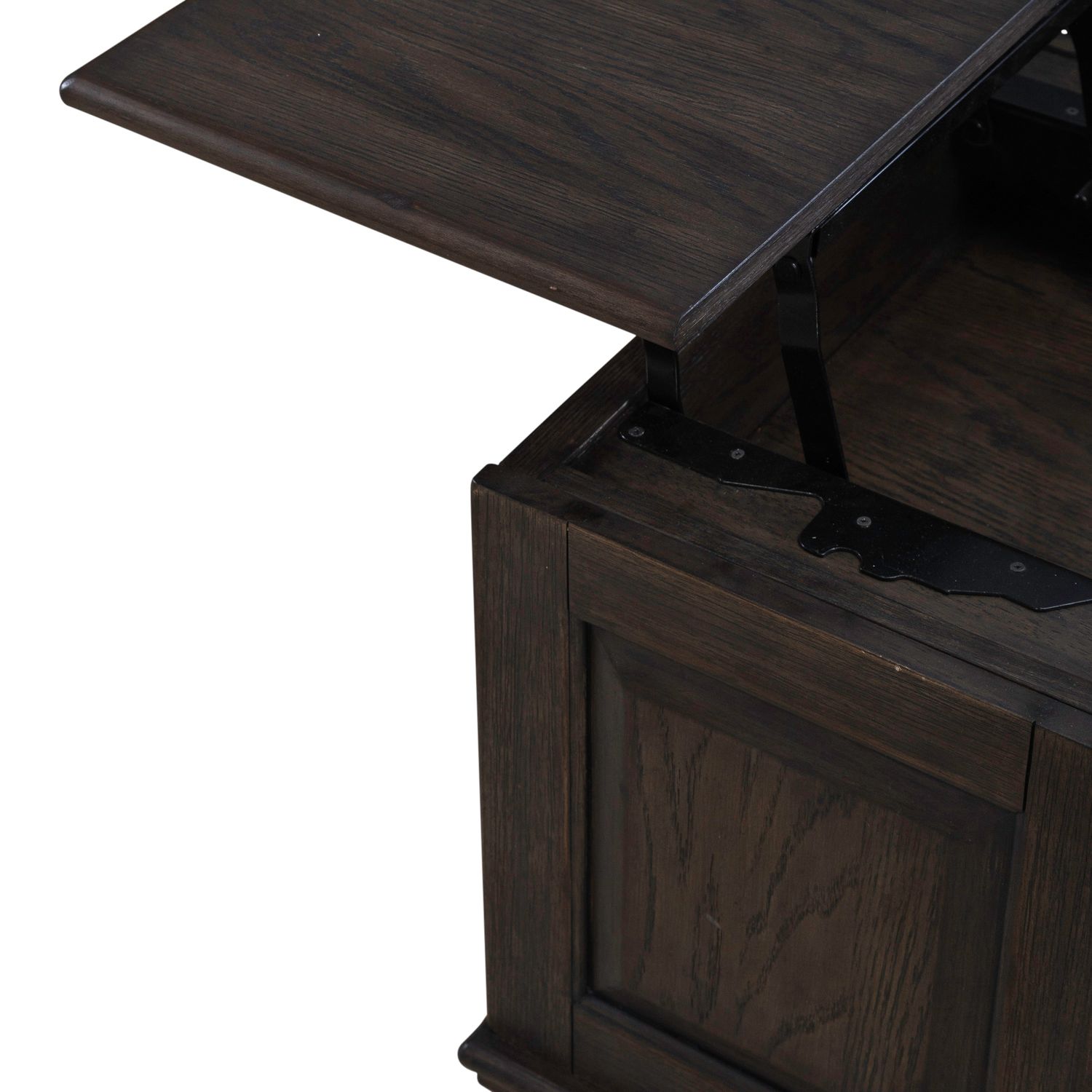 Wallace Curved Wood Storage Lift Top Cocktail Table