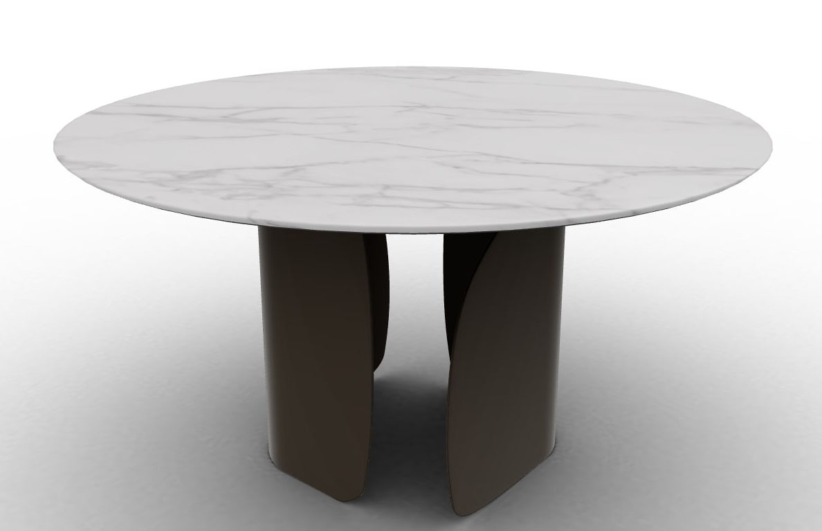 Twins Metal/Ceramic Round Dining Table