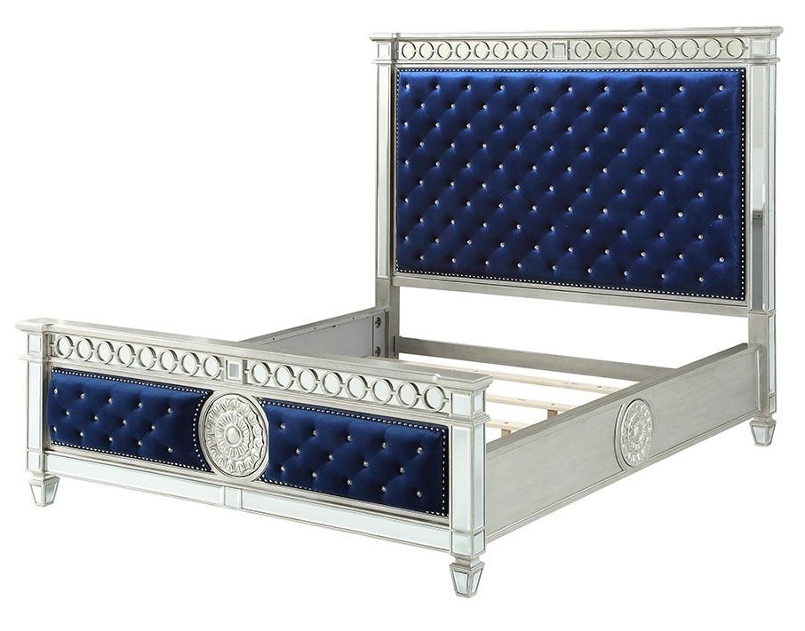 Varian Velvet/Wood Tufted Panel Bedroom Set