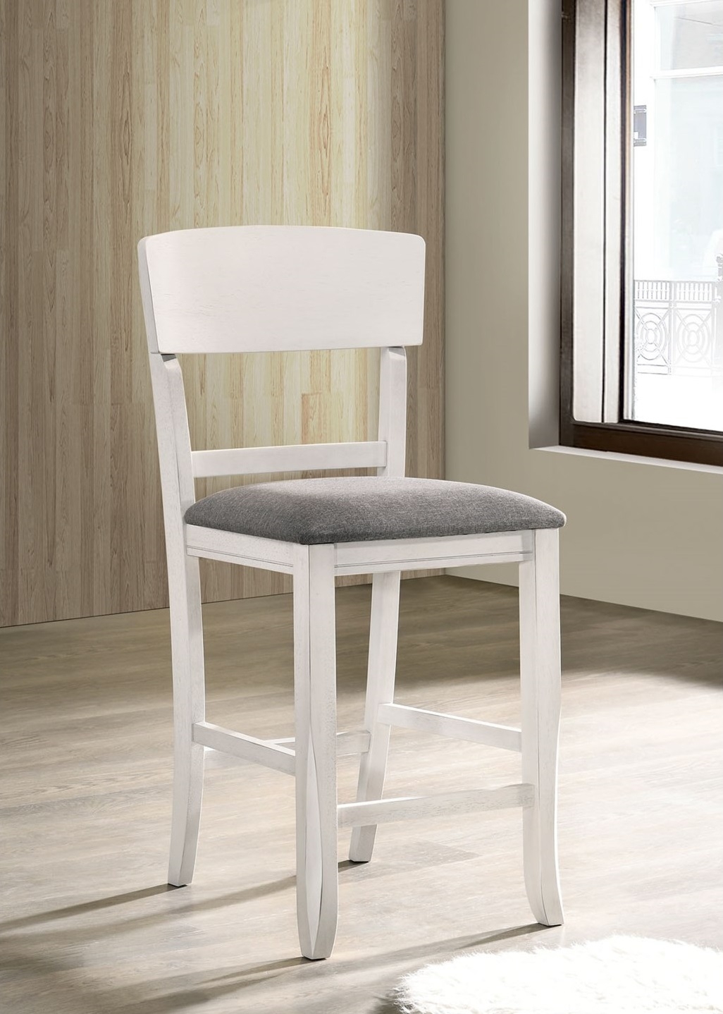 Stacie Wood Round Counter Height Dining Set w/Wine Rack