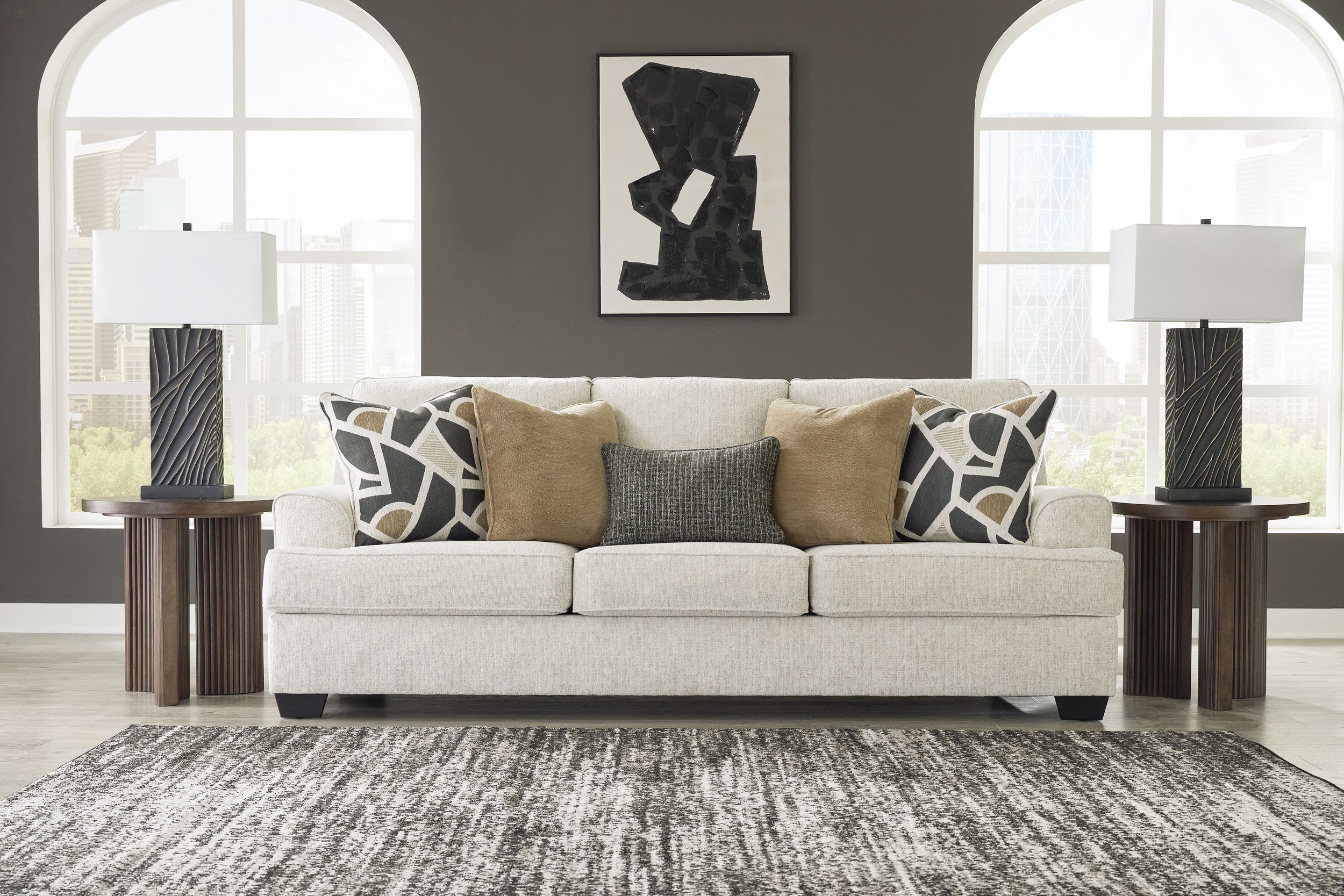Heartcort Polyester Living Room Set