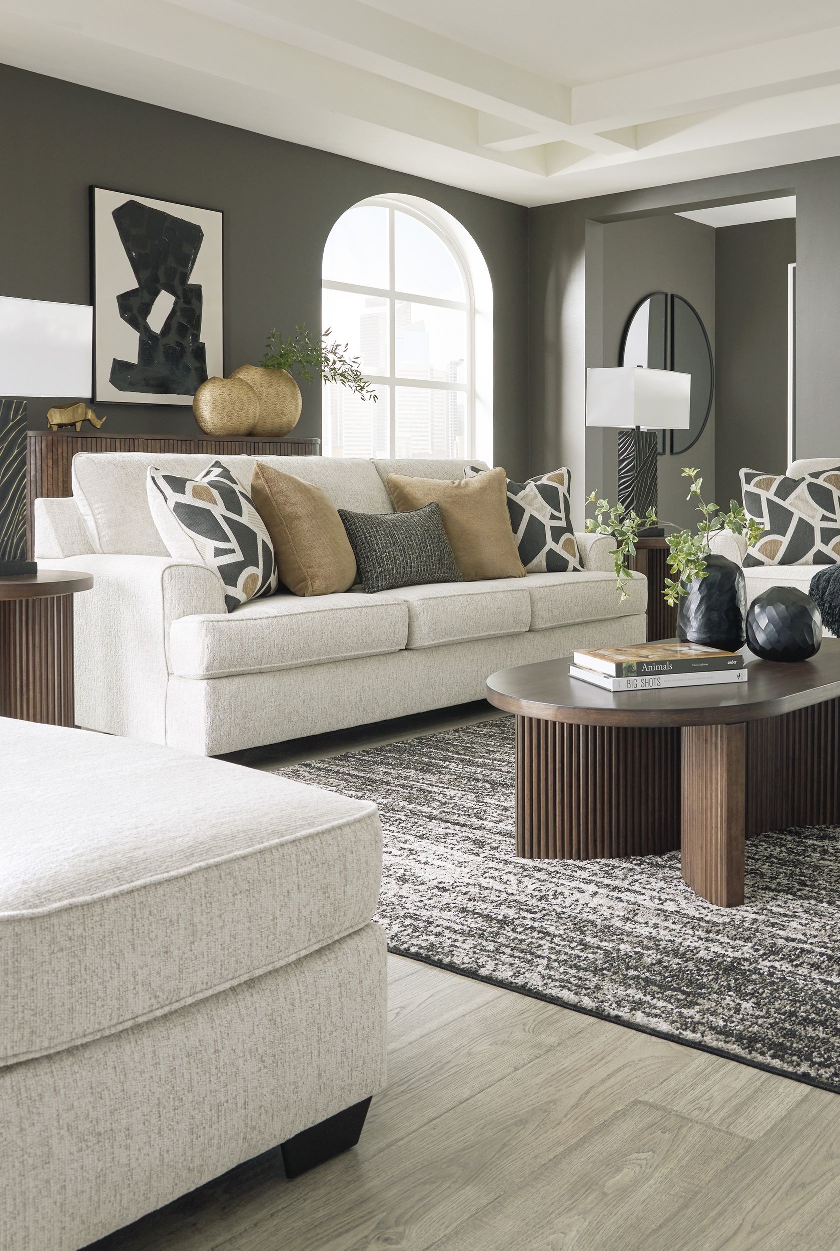 Heartcort Fabric Sofa in Quartz – Contemporary Ashley Furniture