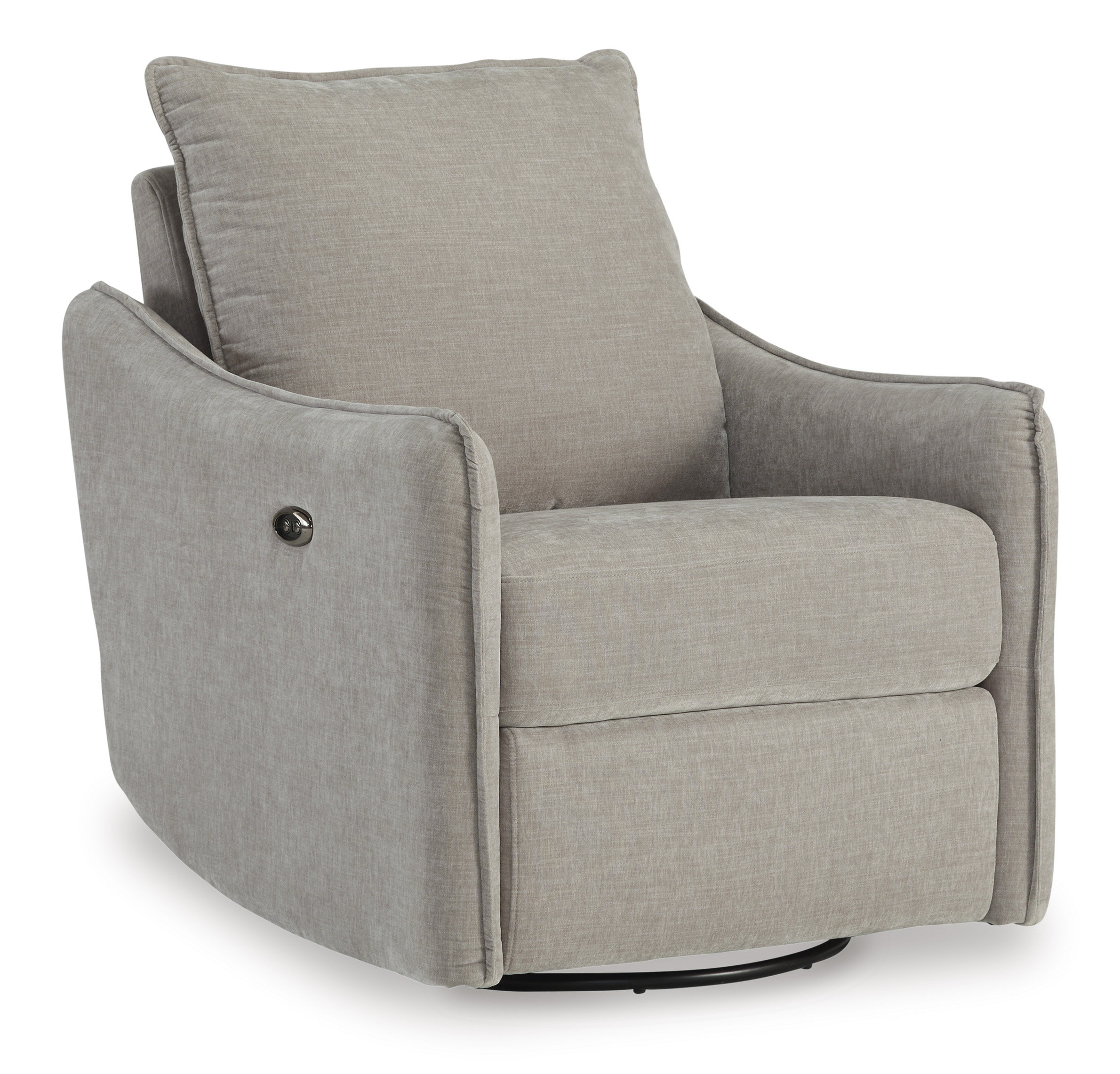 McBurg Polyester Swivel Power Recliner