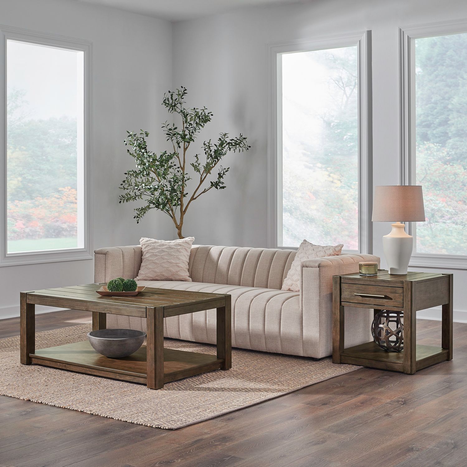 Broadmore 3-Piece Round Cocktail Table Set | Washed Tobacco