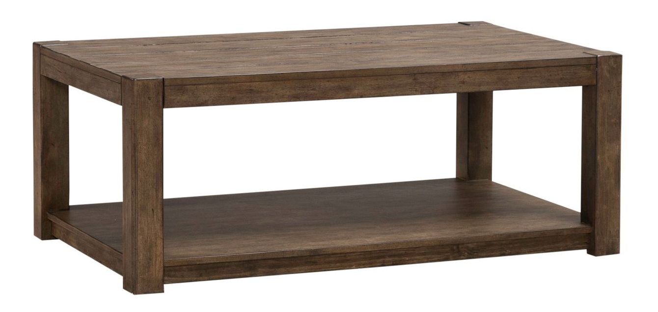 Broadmore Rectangular Wood Cocktail Table w/Casters