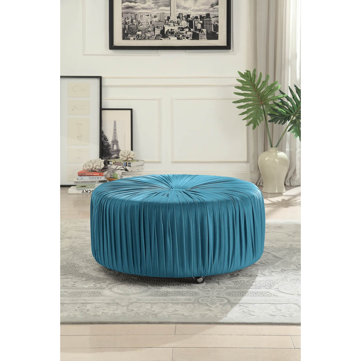 Jaunt Fabric Ottoman by Homelegance