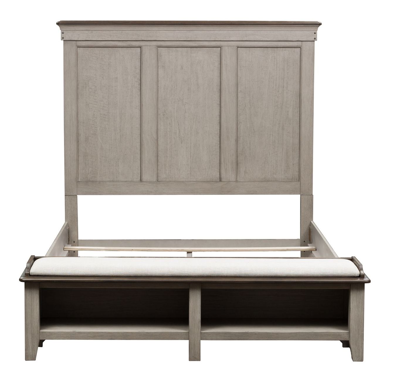Ivy Hollow Linen/Wood Queen Size Storage Platform Bed
