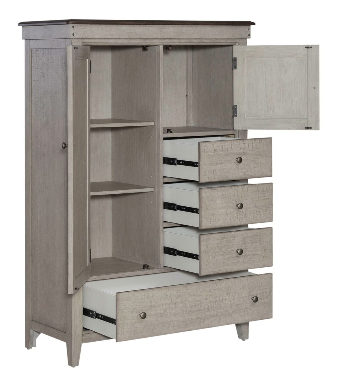 Ivy Hollow Wood 2-Door 4-Drawer Chest
