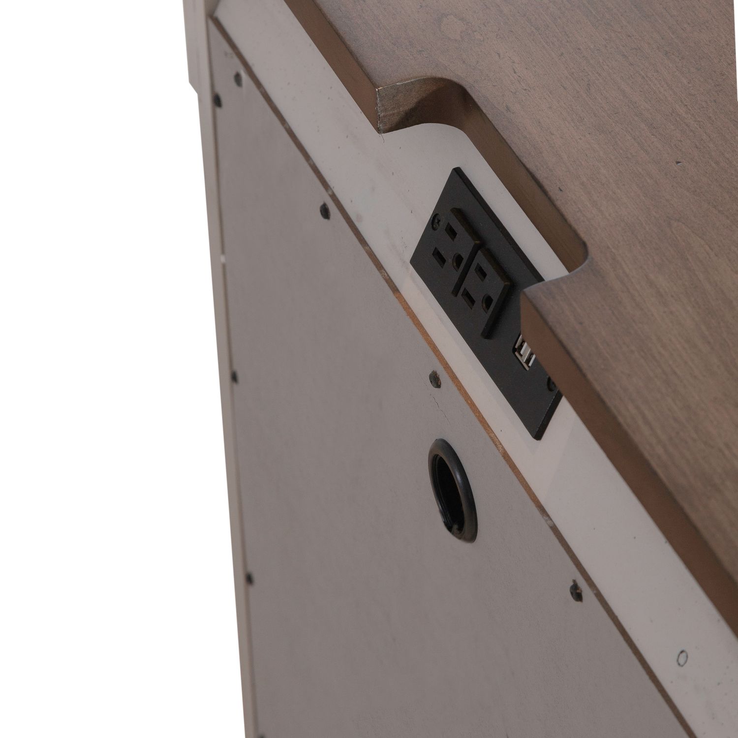 Ivy Hollow Wood 3-Drawer Night Stand w/Charging Station