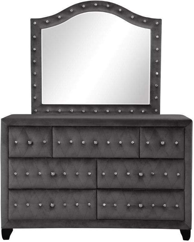 Maya Velvet/Wood Regular Bedroom Set
