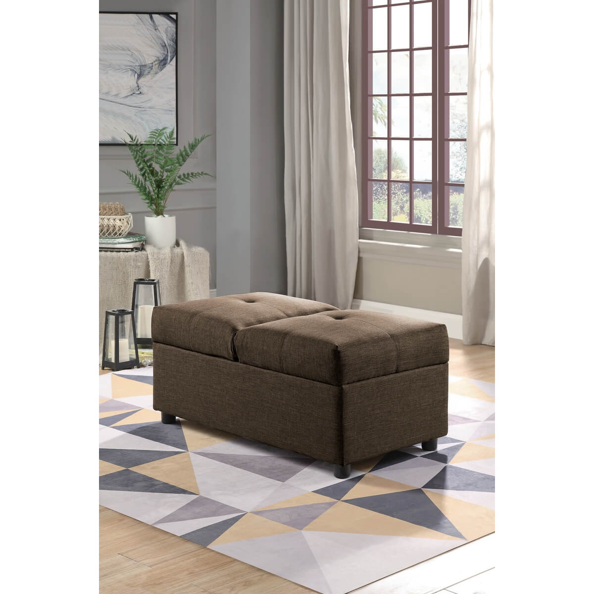 Denby Fabric Ottoman by Homelegance