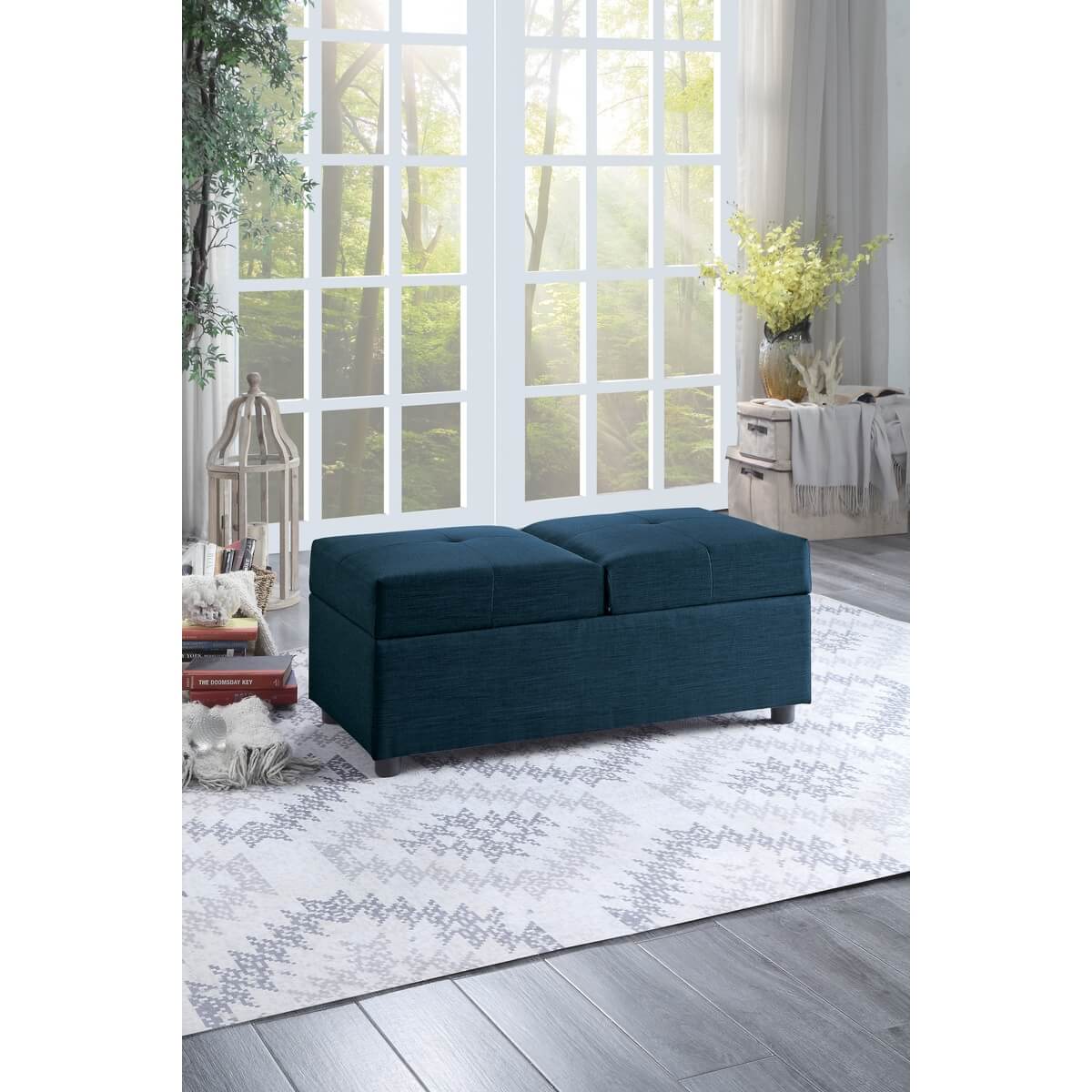 Denby Fabric Ottoman by Homelegance