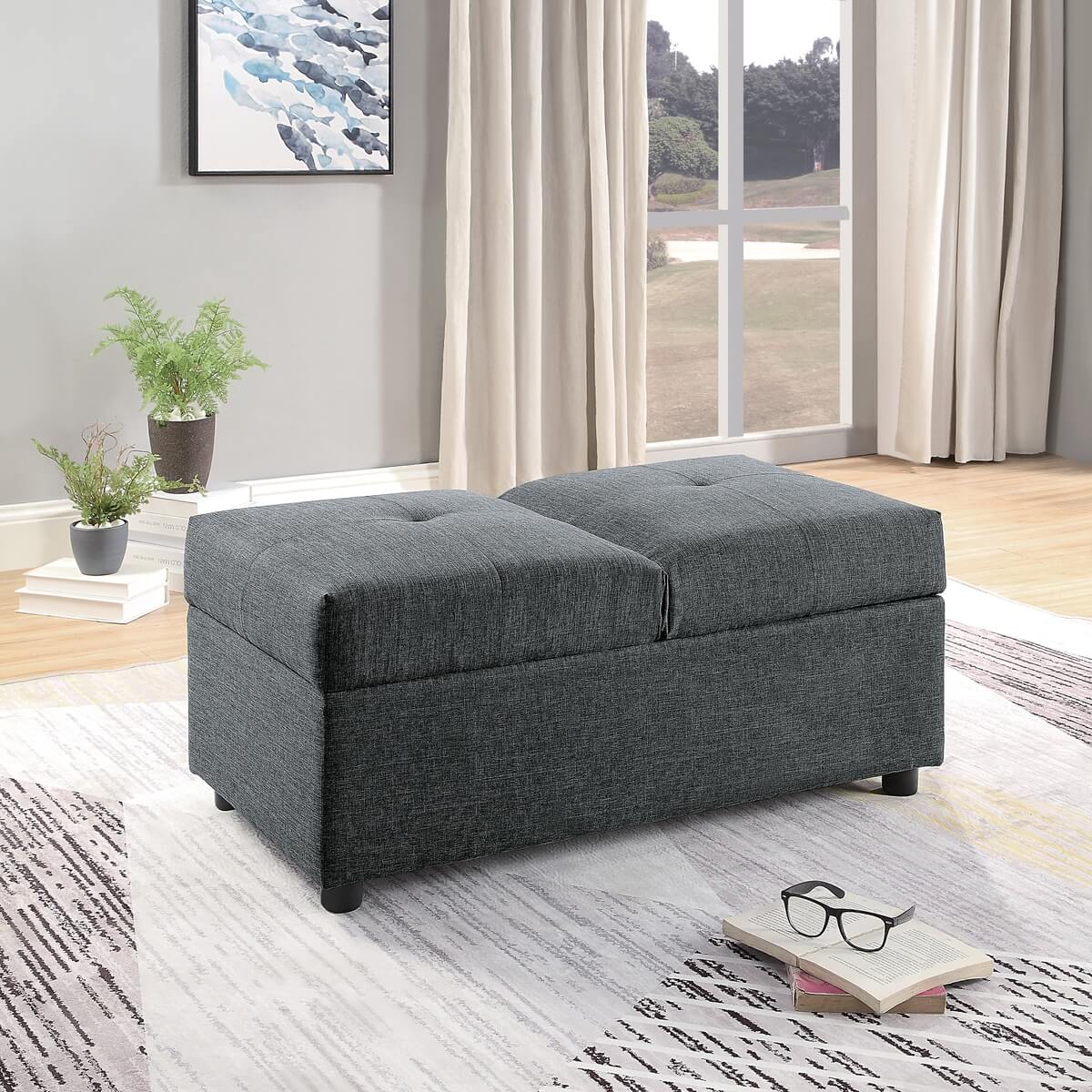 Denby Fabric Ottoman by Homelegance