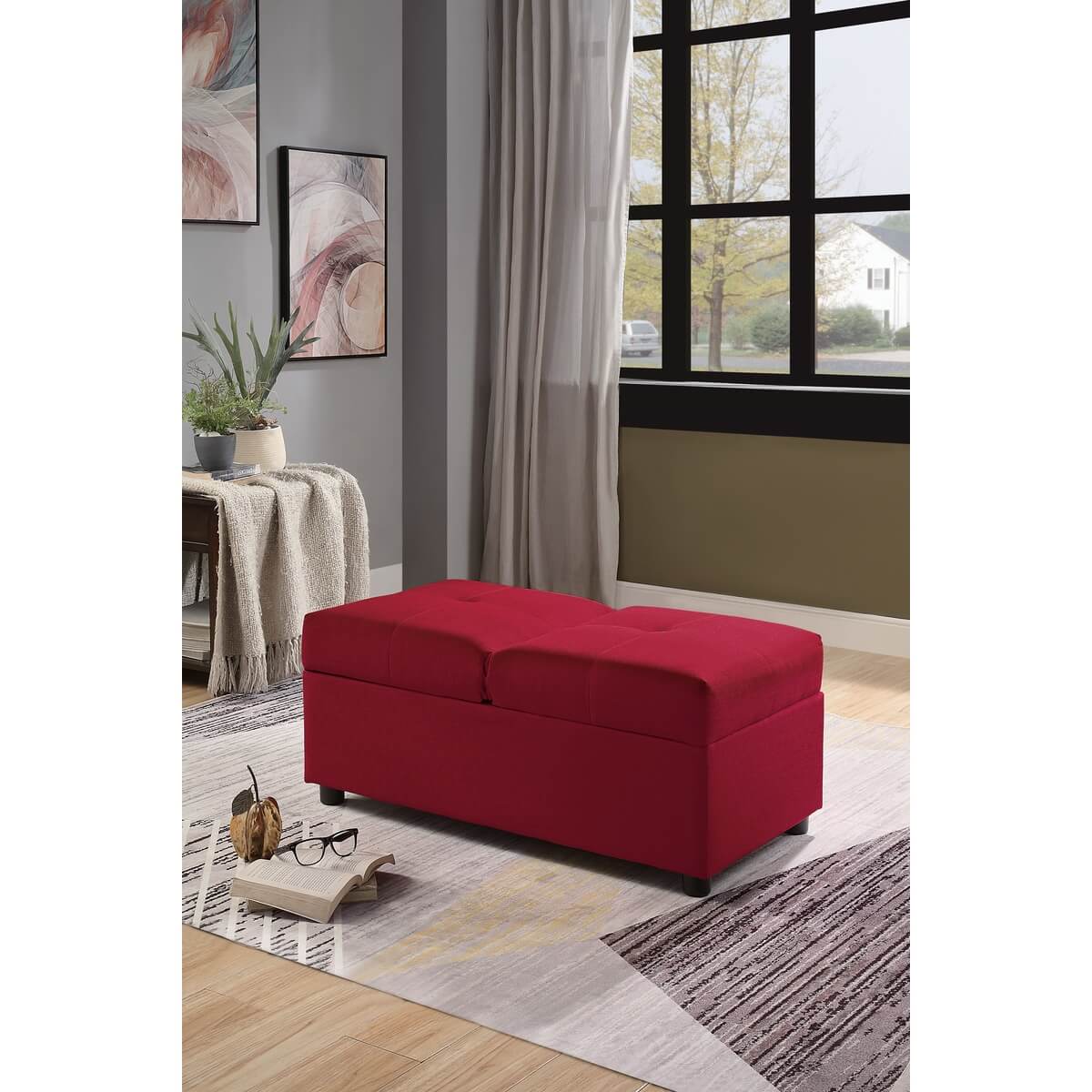 Denby Fabric Ottoman by Homelegance