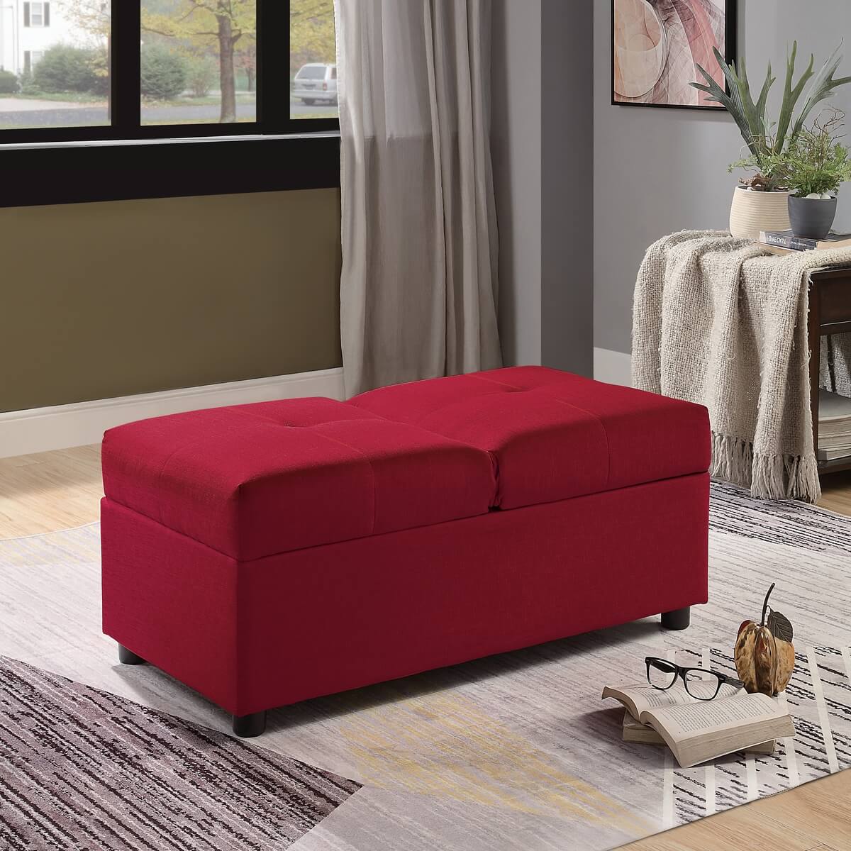 Denby Fabric Ottoman by Homelegance