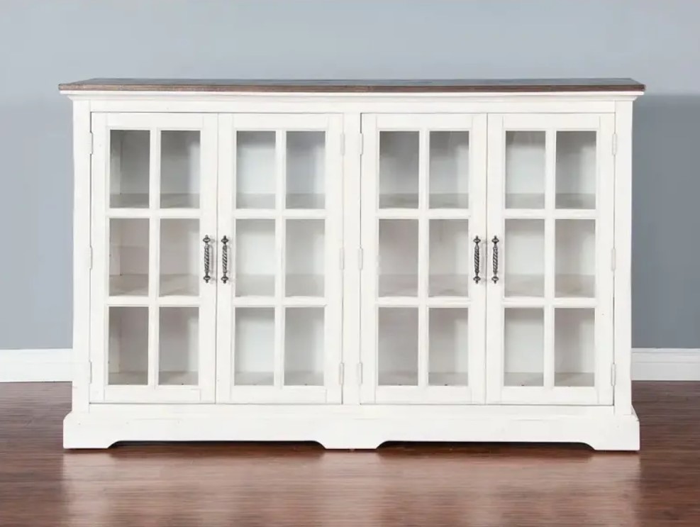 SM Carriage House Wood Server w/4 Doors