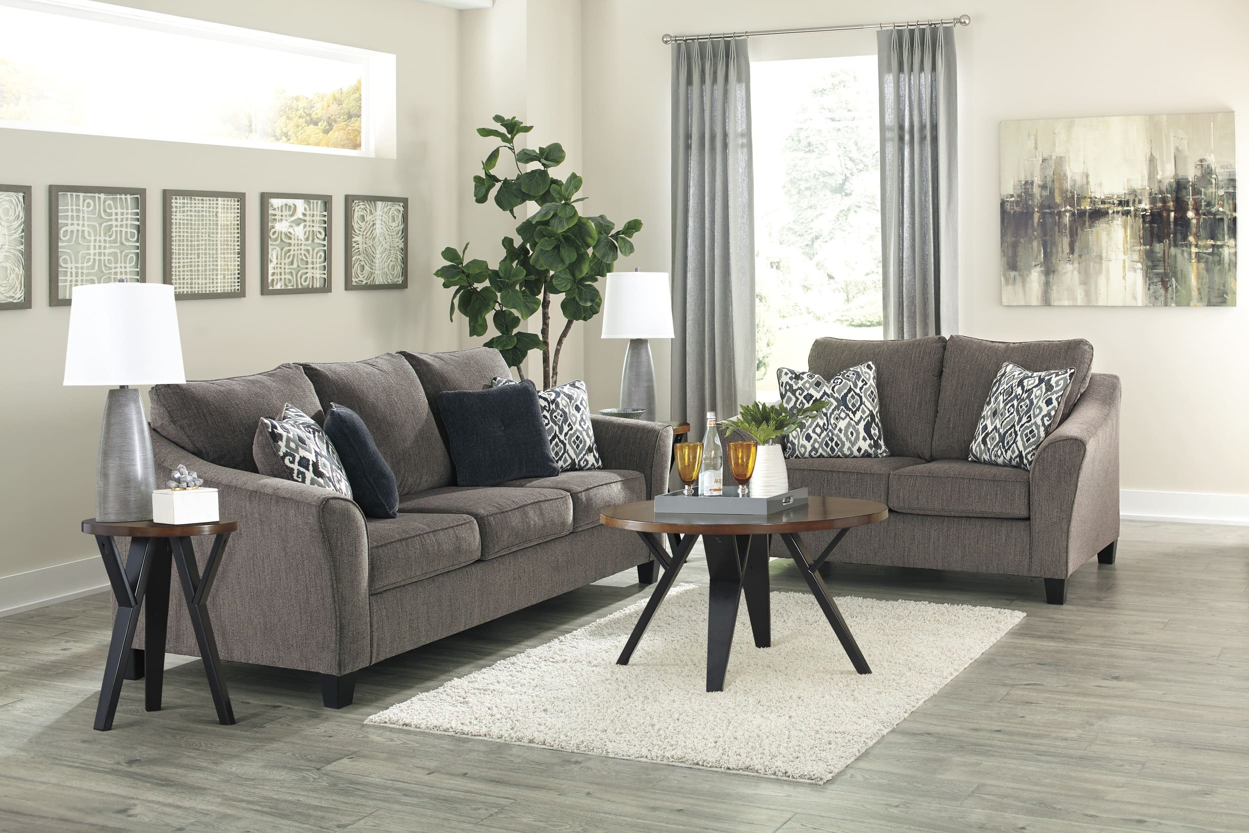 Nemoli Polyester Living Room Set