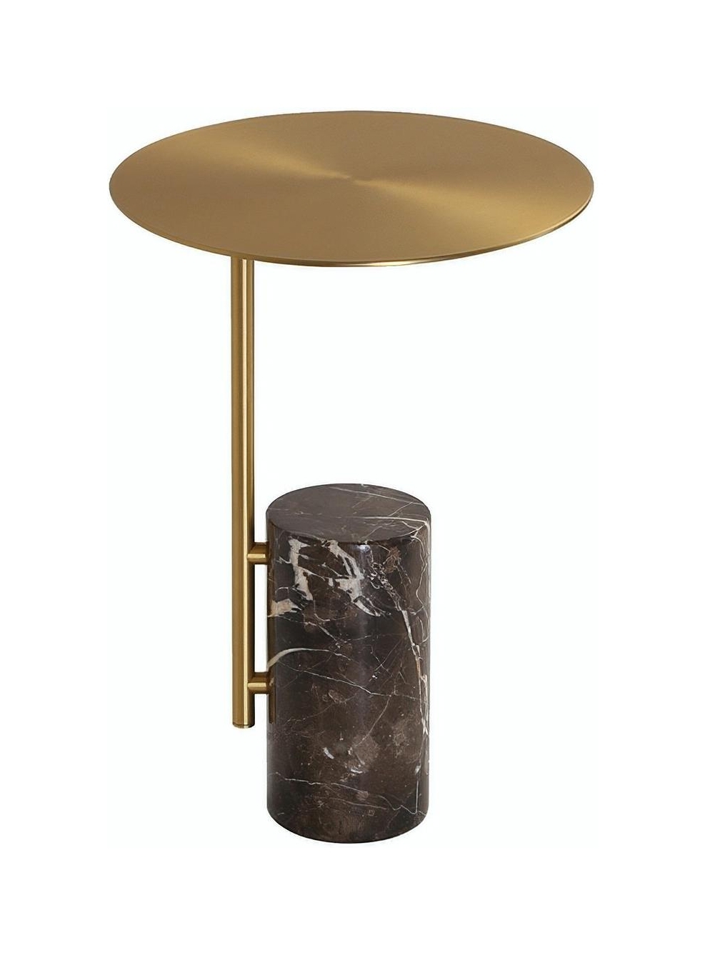 Butler Round Steel/Marble End Table