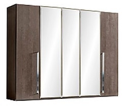 Platinum 5-Door Wardrobe w/3 Mirror Doors