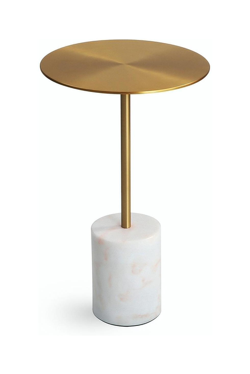 Circulo Round Steel/Marble End Table