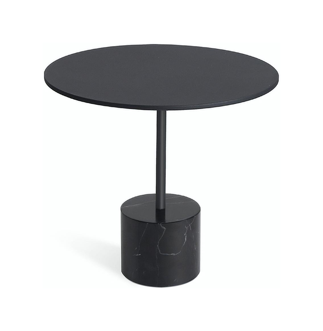 Circulo Round Steel/Marble End Table