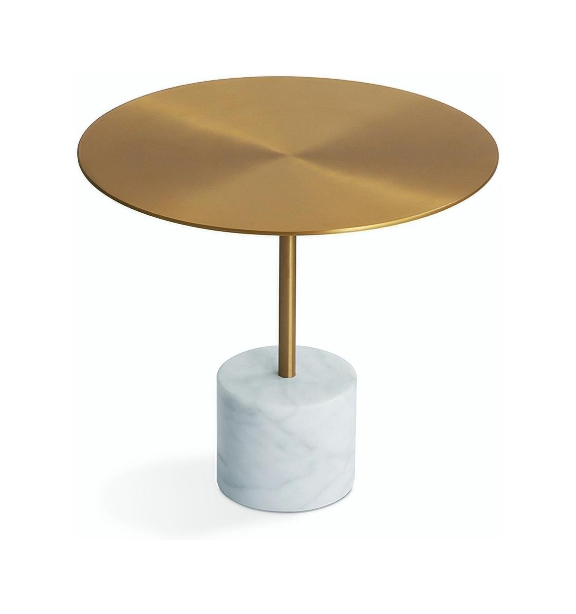 Circulo Round Steel/Marble End Table