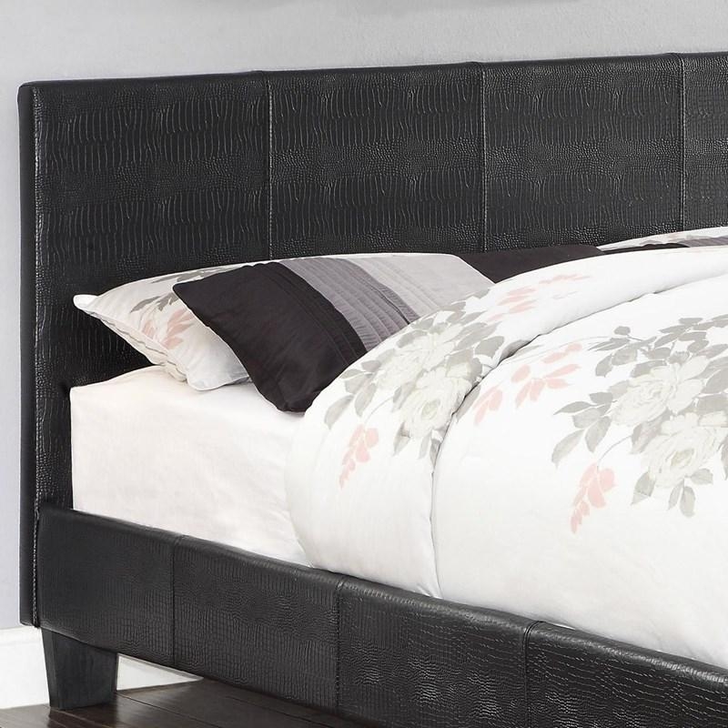 Wallen Crocodile Leatherette/Wood Platform Bed, Full Size