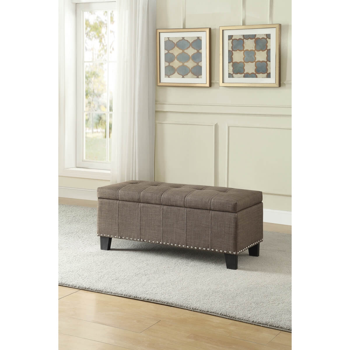 Fedora Fabric Bench by Homelegance
