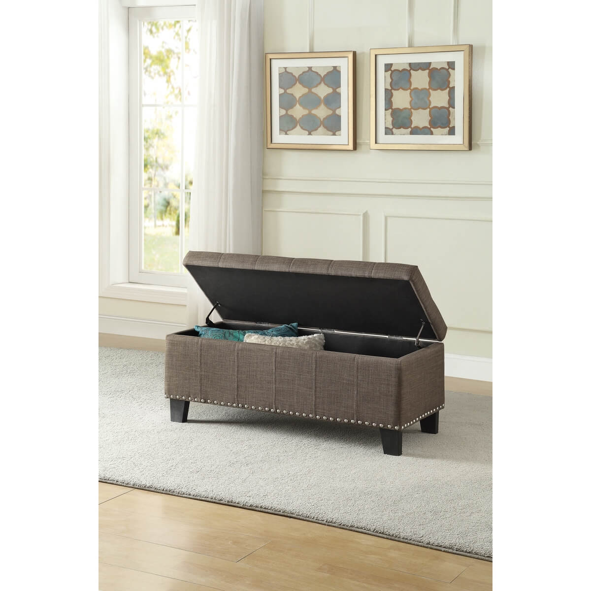 Fedora Fabric Bench by Homelegance