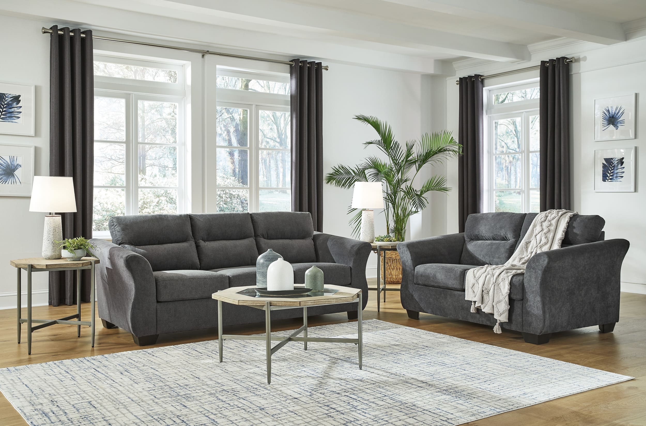 Miravel Polyester Living Room Set
