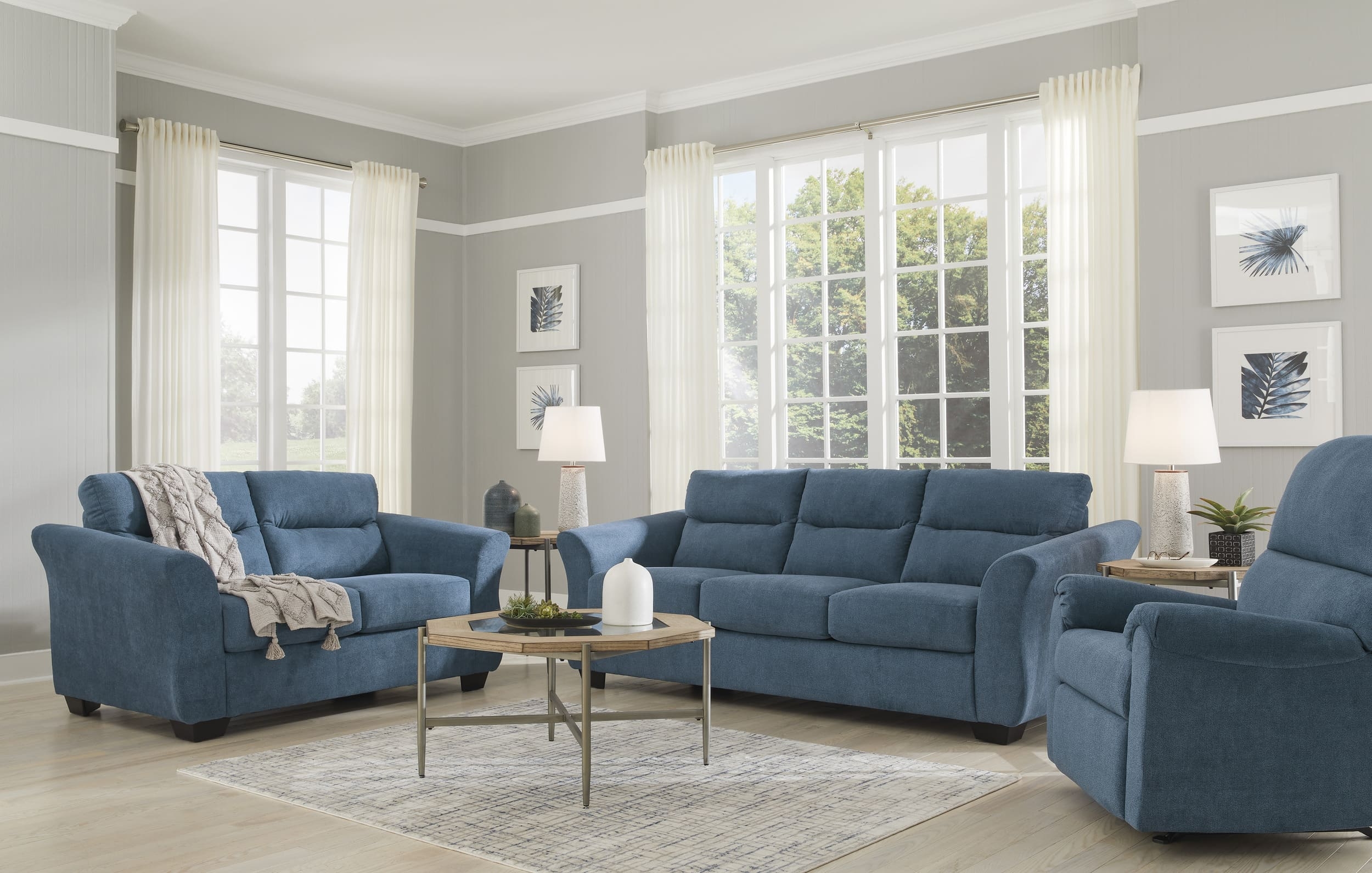 Miravel Polyester Living Room Set